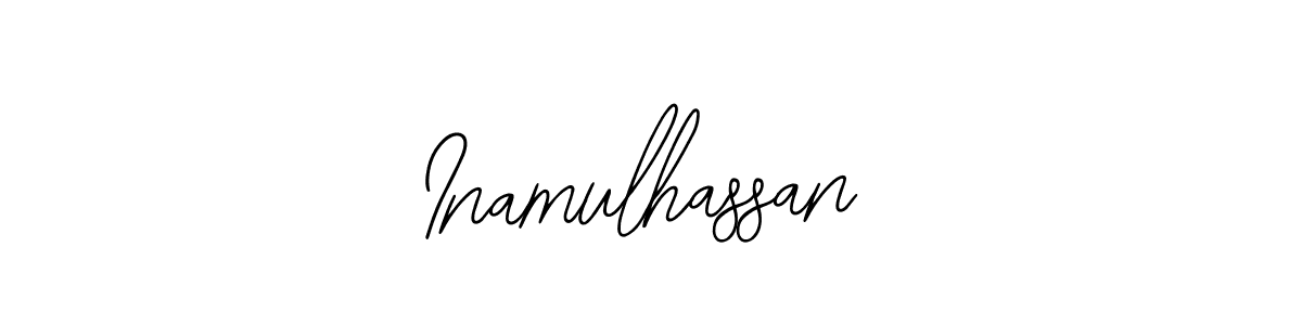 Bearetta-2O07w is a professional signature style that is perfect for those who want to add a touch of class to their signature. It is also a great choice for those who want to make their signature more unique. Get Inamulhassan name to fancy signature for free. Inamulhassan signature style 12 images and pictures png