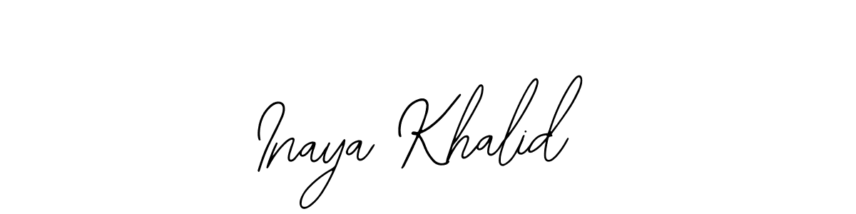 Similarly Bearetta-2O07w is the best handwritten signature design. Signature creator online .You can use it as an online autograph creator for name Inaya Khalid. Inaya Khalid signature style 12 images and pictures png