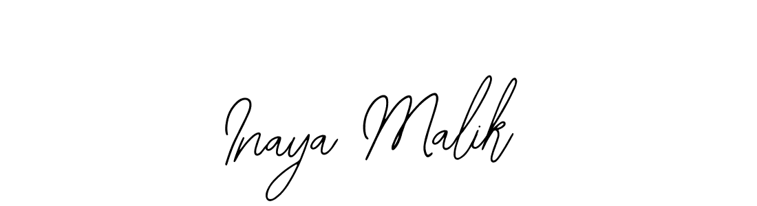 Also You can easily find your signature by using the search form. We will create Inaya Malik name handwritten signature images for you free of cost using Bearetta-2O07w sign style. Inaya Malik signature style 12 images and pictures png