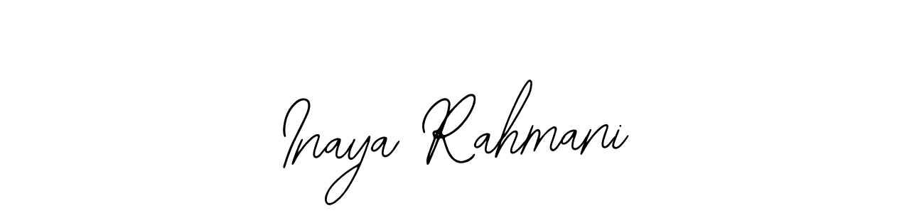 How to Draw Inaya Rahmani signature style? Bearetta-2O07w is a latest design signature styles for name Inaya Rahmani. Inaya Rahmani signature style 12 images and pictures png