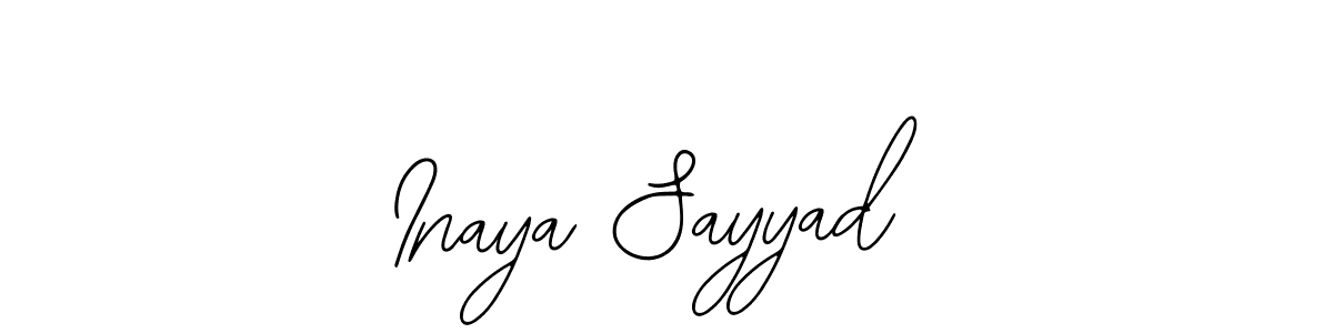 Use a signature maker to create a handwritten signature online. With this signature software, you can design (Bearetta-2O07w) your own signature for name Inaya Sayyad. Inaya Sayyad signature style 12 images and pictures png