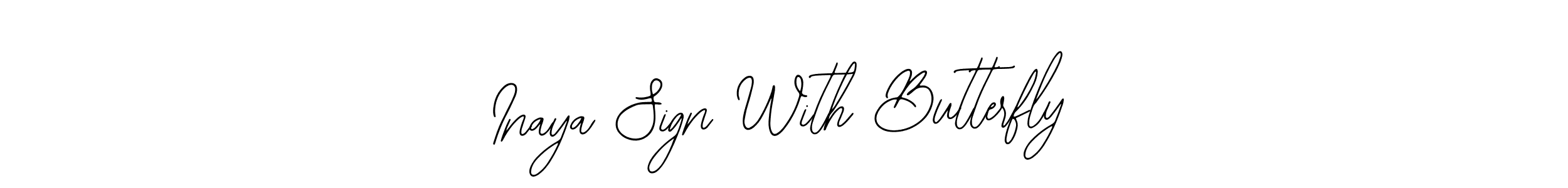 Inaya Sign With Butterfly stylish signature style. Best Handwritten Sign (Bearetta-2O07w) for my name. Handwritten Signature Collection Ideas for my name Inaya Sign With Butterfly. Inaya Sign With Butterfly signature style 12 images and pictures png