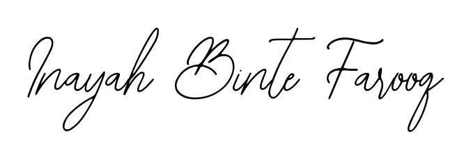 A classic penmanship look for Inayah Binte Farooq. The Bearetta-2O07w font brings timeless elegance and confidence to every signed document. Inayah Binte Farooq signature style 12 images and pictures png