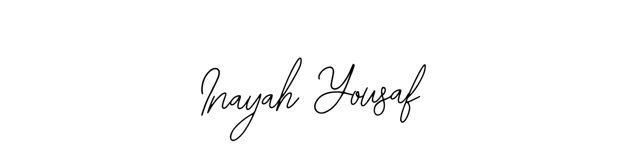 Design your own signature with our free online signature maker. With this signature software, you can create a handwritten (Bearetta-2O07w) signature for name Inayah Yousaf. Inayah Yousaf signature style 12 images and pictures png