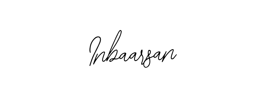 How to make Inbaarsan name signature. Use Bearetta-2O07w style for creating short signs online. This is the latest handwritten sign. Inbaarsan signature style 12 images and pictures png