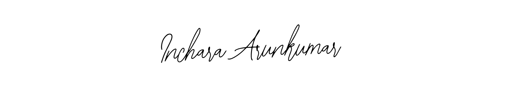 How to make Inchara Arunkumar signature? Bearetta-2O07w is a professional autograph style. Create handwritten signature for Inchara Arunkumar name. Inchara Arunkumar signature style 12 images and pictures png