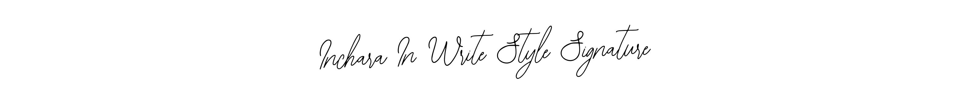 Similarly Bearetta-2O07w is the best handwritten signature design. Signature creator online .You can use it as an online autograph creator for name Inchara In Write Style Signature. Inchara In Write Style Signature signature style 12 images and pictures png