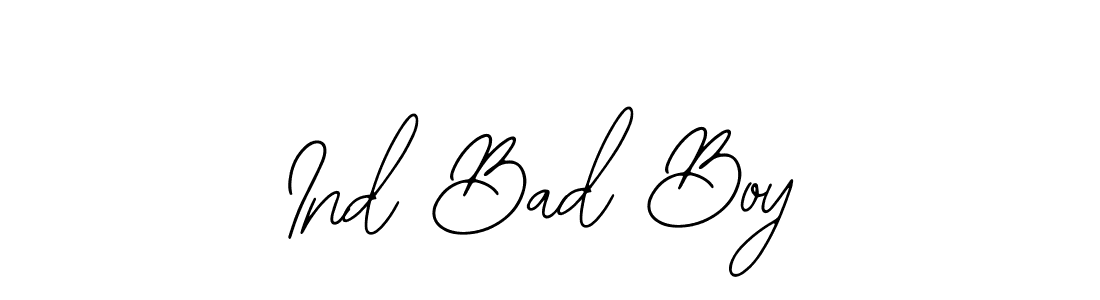 if you are searching for the best signature style for your name Ind Bad Boy. so please give up your signature search. here we have designed multiple signature styles  using Bearetta-2O07w. Ind Bad Boy signature style 12 images and pictures png