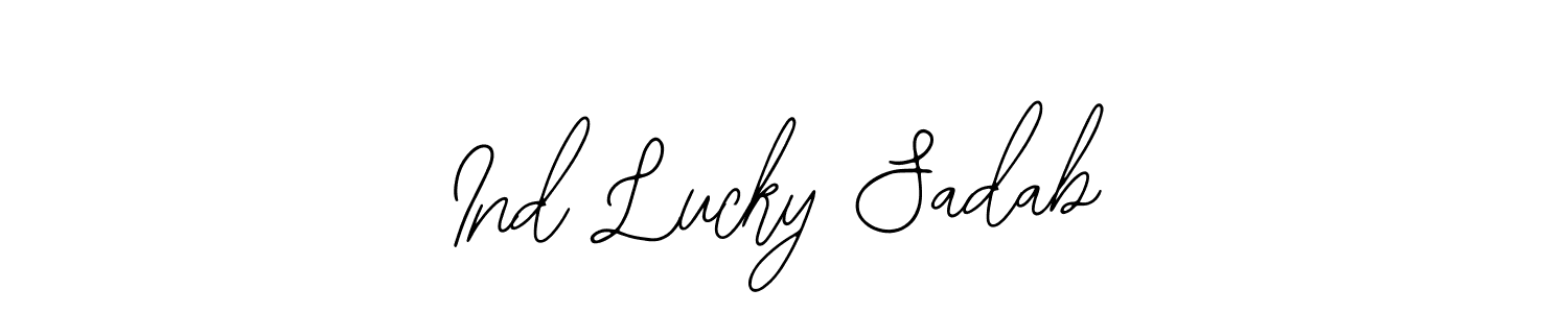 Also we have Ind Lucky Sadab name is the best signature style. Create professional handwritten signature collection using Bearetta-2O07w autograph style. Ind Lucky Sadab signature style 12 images and pictures png