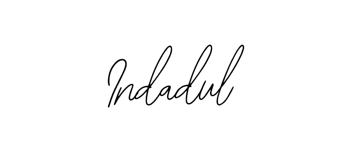 if you are searching for the best signature style for your name Indadul. so please give up your signature search. here we have designed multiple signature styles  using Bearetta-2O07w. Indadul signature style 12 images and pictures png