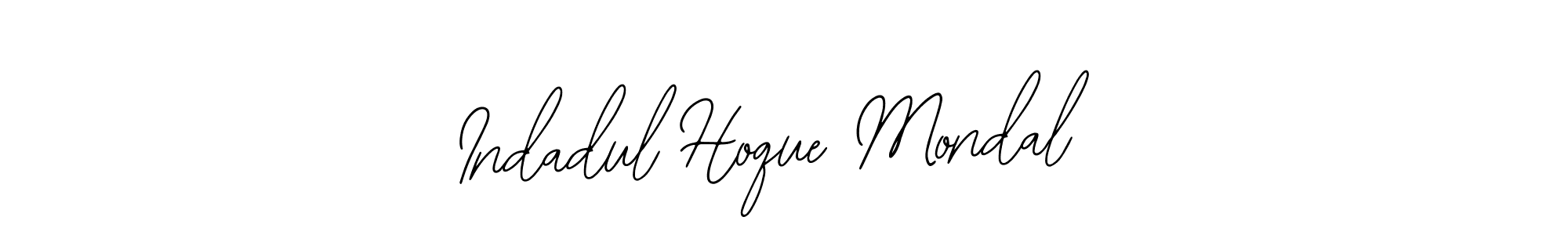 How to make Indadul Hoque Mondal name signature. Use Bearetta-2O07w style for creating short signs online. This is the latest handwritten sign. Indadul Hoque Mondal signature style 12 images and pictures png
