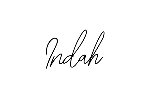 Design your own signature with our free online signature maker. With this signature software, you can create a handwritten (Bearetta-2O07w) signature for name Indah. Indah signature style 12 images and pictures png