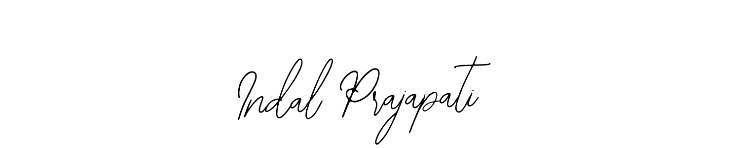 How to make Indal Prajapati name signature. Use Bearetta-2O07w style for creating short signs online. This is the latest handwritten sign. Indal Prajapati signature style 12 images and pictures png