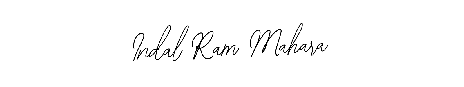 How to make Indal Ram Mahara name signature. Use Bearetta-2O07w style for creating short signs online. This is the latest handwritten sign. Indal Ram Mahara signature style 12 images and pictures png