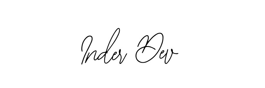 How to make Inder Dev signature? Bearetta-2O07w is a professional autograph style. Create handwritten signature for Inder Dev name. Inder Dev signature style 12 images and pictures png