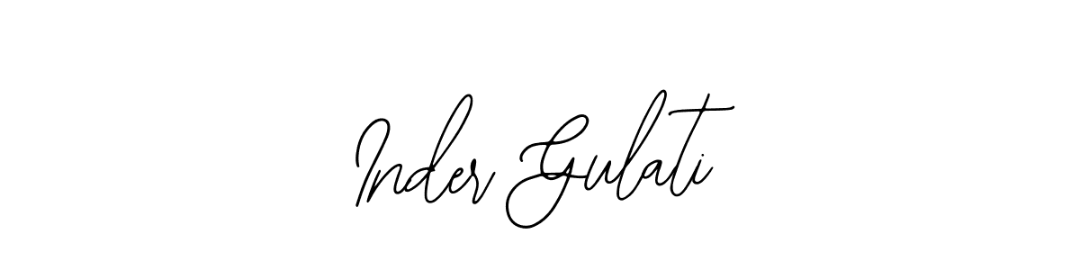 Design your own signature with our free online signature maker. With this signature software, you can create a handwritten (Bearetta-2O07w) signature for name Inder Gulati. Inder Gulati signature style 12 images and pictures png