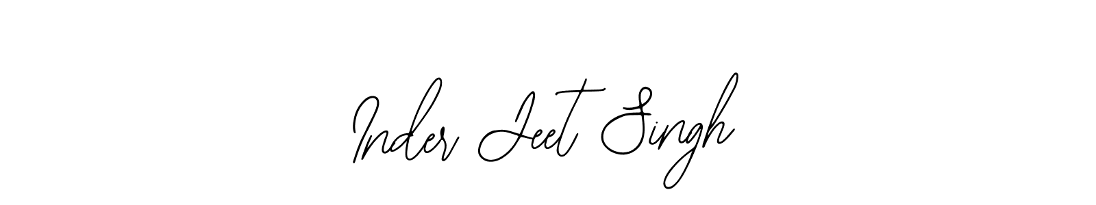 You should practise on your own different ways (Bearetta-2O07w) to write your name (Inder Jeet Singh) in signature. don't let someone else do it for you. Inder Jeet Singh signature style 12 images and pictures png