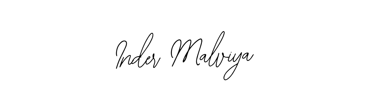 if you are searching for the best signature style for your name Inder Malviya. so please give up your signature search. here we have designed multiple signature styles  using Bearetta-2O07w. Inder Malviya signature style 12 images and pictures png