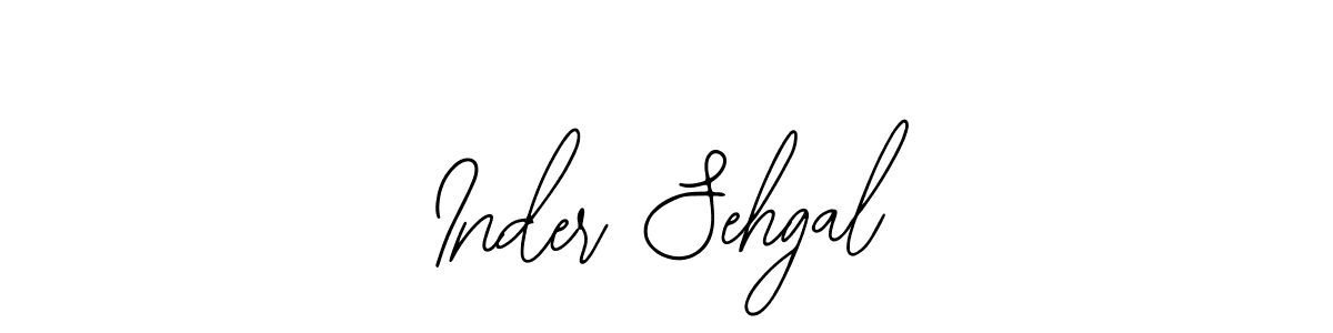 Also we have Inder Sehgal name is the best signature style. Create professional handwritten signature collection using Bearetta-2O07w autograph style. Inder Sehgal signature style 12 images and pictures png