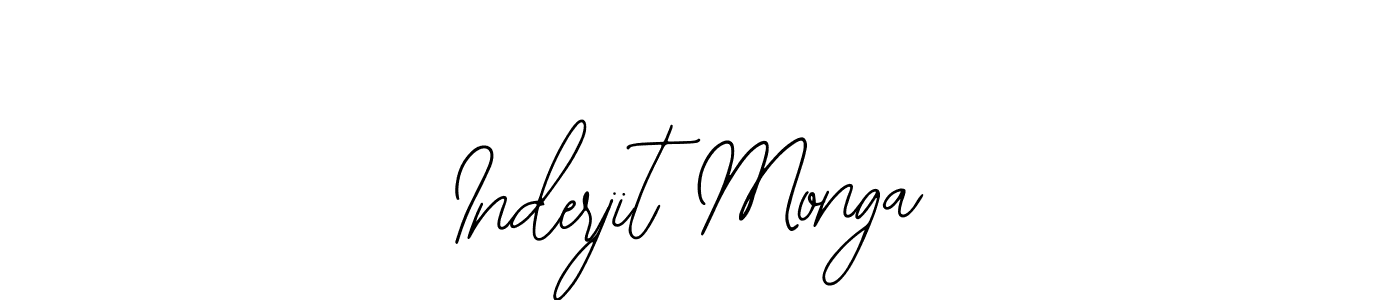 Design your own signature with our free online signature maker. With this signature software, you can create a handwritten (Bearetta-2O07w) signature for name Inderjit Monga. Inderjit Monga signature style 12 images and pictures png