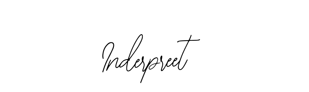 You should practise on your own different ways (Bearetta-2O07w) to write your name (Inderpreet) in signature. don't let someone else do it for you. Inderpreet signature style 12 images and pictures png