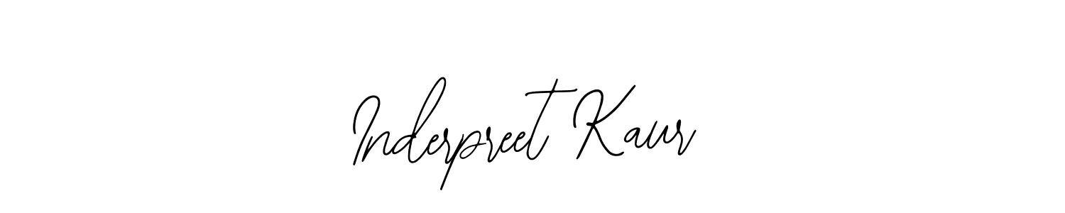 You should practise on your own different ways (Bearetta-2O07w) to write your name (Inderpreet Kaur) in signature. don't let someone else do it for you. Inderpreet Kaur signature style 12 images and pictures png