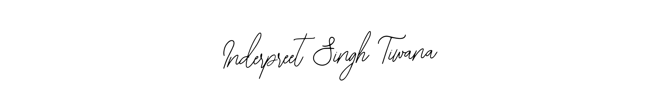 How to make Inderpreet Singh Tiwana name signature. Use Bearetta-2O07w style for creating short signs online. This is the latest handwritten sign. Inderpreet Singh Tiwana signature style 12 images and pictures png