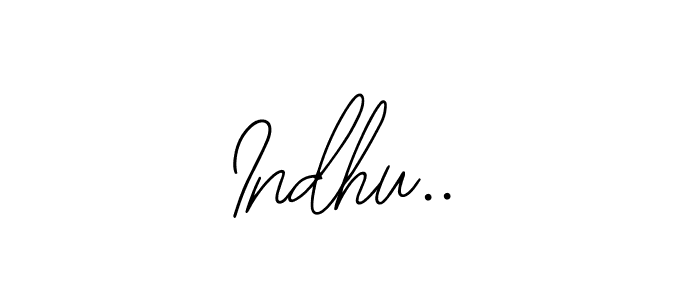 The best way (Bearetta-2O07w) to make a short signature is to pick only two or three words in your name. The name Indhu.. include a total of six letters. For converting this name. Indhu.. signature style 12 images and pictures png