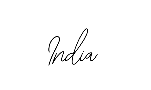 Design your own signature with our free online signature maker. With this signature software, you can create a handwritten (Bearetta-2O07w) signature for name India. India signature style 12 images and pictures png
