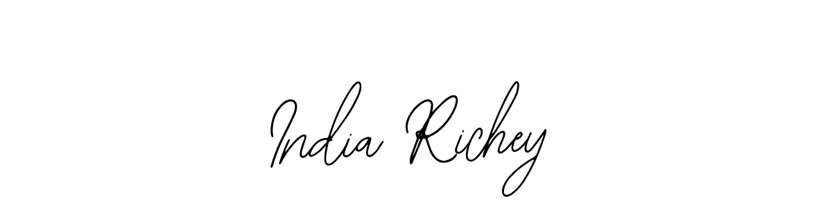 Also You can easily find your signature by using the search form. We will create India Richey name handwritten signature images for you free of cost using Bearetta-2O07w sign style. India Richey signature style 12 images and pictures png