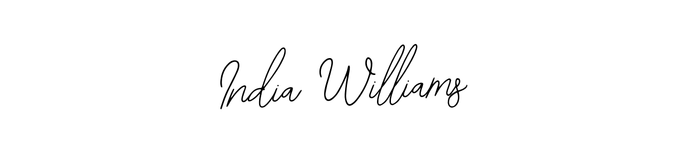 Make a beautiful signature design for name India Williams. With this signature (Bearetta-2O07w) style, you can create a handwritten signature for free. India Williams signature style 12 images and pictures png