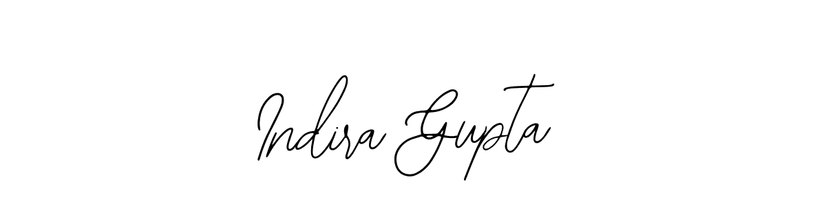 How to make Indira Gupta name signature. Use Bearetta-2O07w style for creating short signs online. This is the latest handwritten sign. Indira Gupta signature style 12 images and pictures png