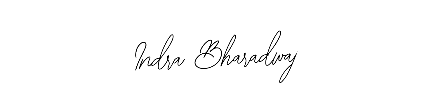 Bearetta-2O07w is a professional signature style that is perfect for those who want to add a touch of class to their signature. It is also a great choice for those who want to make their signature more unique. Get Indra Bharadwaj name to fancy signature for free. Indra Bharadwaj signature style 12 images and pictures png