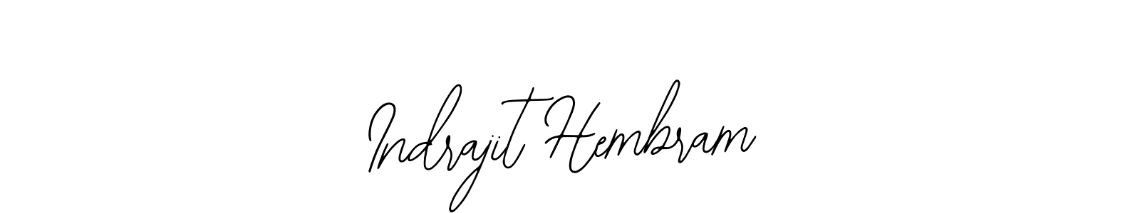 How to make Indrajit Hembram name signature. Use Bearetta-2O07w style for creating short signs online. This is the latest handwritten sign. Indrajit Hembram signature style 12 images and pictures png