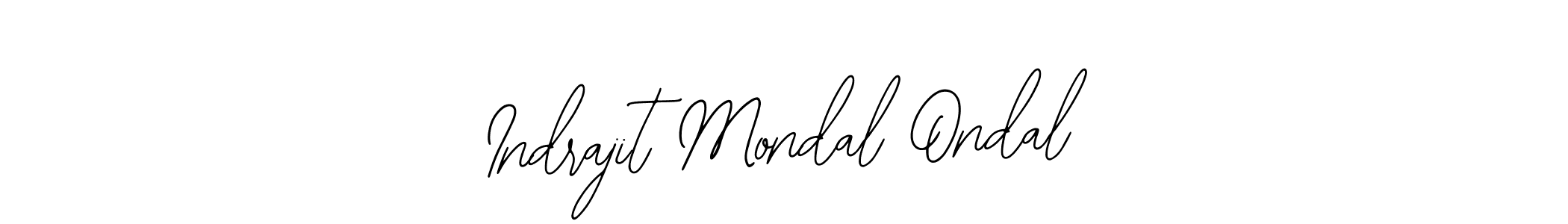 Bearetta-2O07w is a professional signature style that is perfect for those who want to add a touch of class to their signature. It is also a great choice for those who want to make their signature more unique. Get Indrajit Mondal Ondal name to fancy signature for free. Indrajit Mondal Ondal signature style 12 images and pictures png