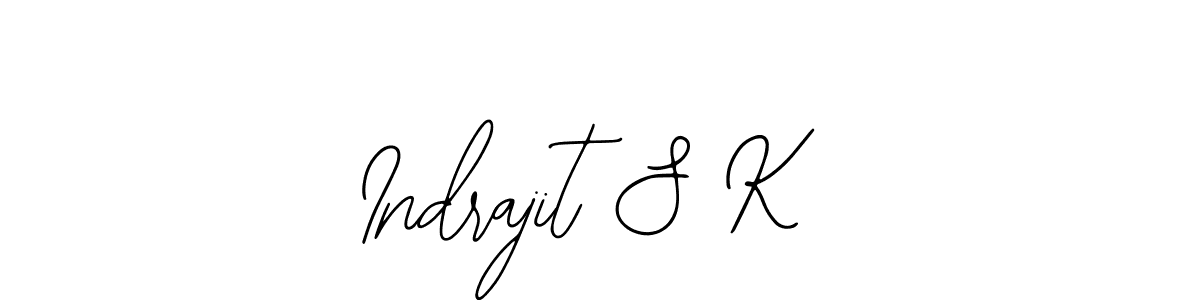 Use a signature maker to create a handwritten signature online. With this signature software, you can design (Bearetta-2O07w) your own signature for name Indrajit S K. Indrajit S K signature style 12 images and pictures png