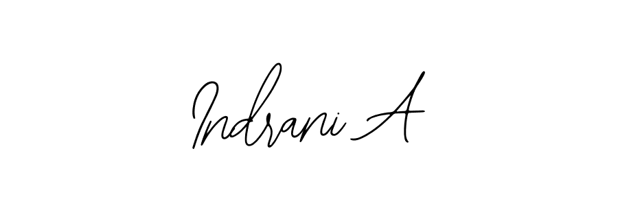 You should practise on your own different ways (Bearetta-2O07w) to write your name (Indrani A) in signature. don't let someone else do it for you. Indrani A signature style 12 images and pictures png