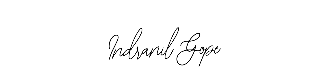 You should practise on your own different ways (Bearetta-2O07w) to write your name (Indranil Gope) in signature. don't let someone else do it for you. Indranil Gope signature style 12 images and pictures png