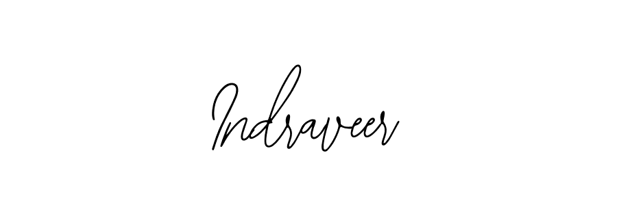 How to make Indraveer name signature. Use Bearetta-2O07w style for creating short signs online. This is the latest handwritten sign. Indraveer signature style 12 images and pictures png