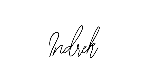 Use a signature maker to create a handwritten signature online. With this signature software, you can design (Bearetta-2O07w) your own signature for name Indrek. Indrek signature style 12 images and pictures png