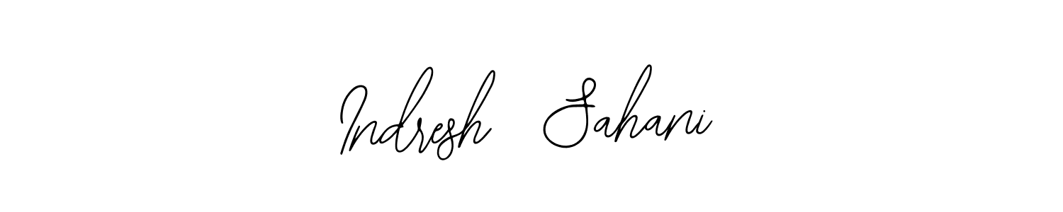 How to Draw Indresh  Sahani signature style? Bearetta-2O07w is a latest design signature styles for name Indresh  Sahani. Indresh  Sahani signature style 12 images and pictures png