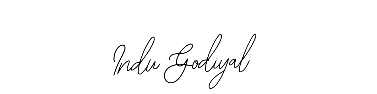 Design your own signature with our free online signature maker. With this signature software, you can create a handwritten (Bearetta-2O07w) signature for name Indu Godiyal. Indu Godiyal signature style 12 images and pictures png