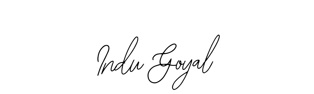 Create a beautiful signature design for name Indu Goyal. With this signature (Bearetta-2O07w) fonts, you can make a handwritten signature for free. Indu Goyal signature style 12 images and pictures png