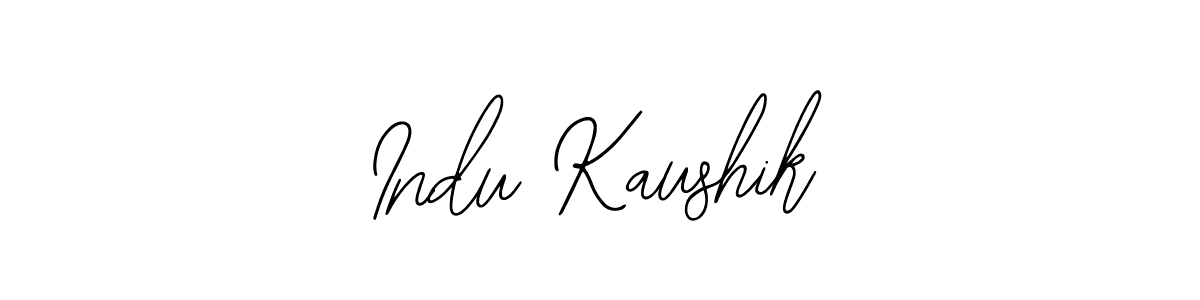The best way (Bearetta-2O07w) to make a short signature is to pick only two or three words in your name. The name Indu Kaushik include a total of six letters. For converting this name. Indu Kaushik signature style 12 images and pictures png