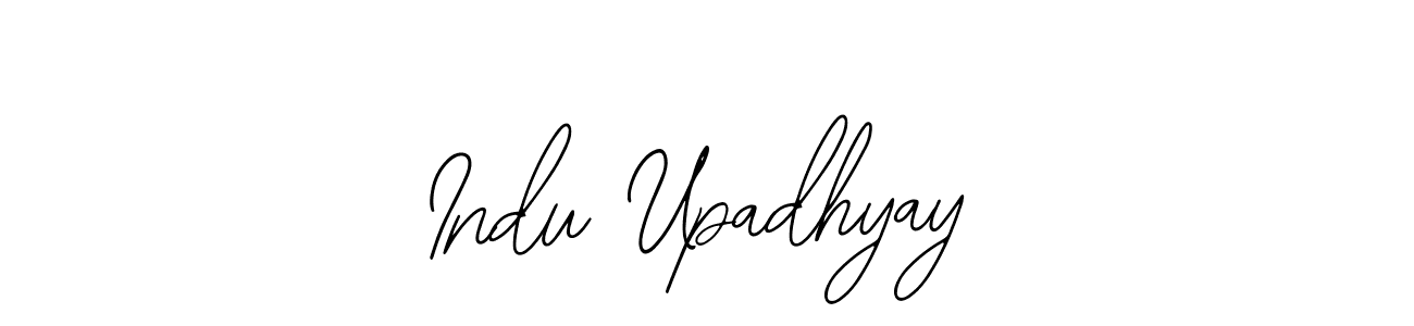 Bearetta-2O07w is a professional signature style that is perfect for those who want to add a touch of class to their signature. It is also a great choice for those who want to make their signature more unique. Get Indu Upadhyay name to fancy signature for free. Indu Upadhyay signature style 12 images and pictures png