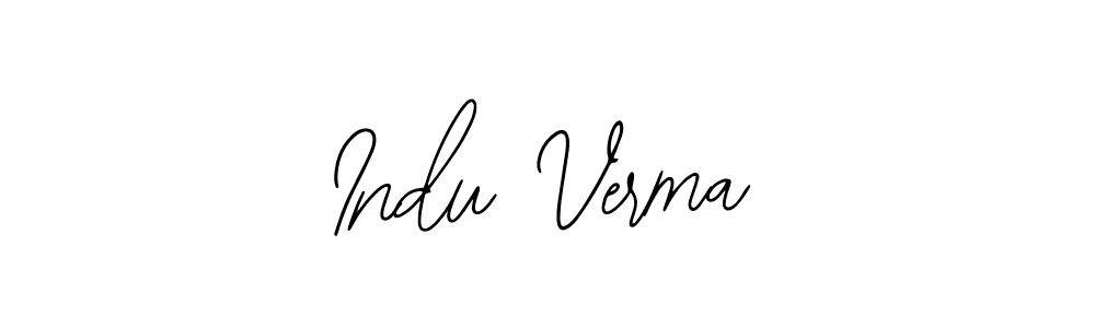 How to make Indu Verma name signature. Use Bearetta-2O07w style for creating short signs online. This is the latest handwritten sign. Indu Verma signature style 12 images and pictures png