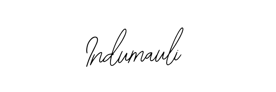 How to make Indumauli name signature. Use Bearetta-2O07w style for creating short signs online. This is the latest handwritten sign. Indumauli signature style 12 images and pictures png