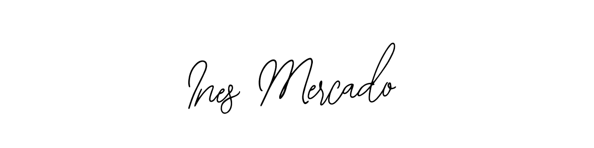 You should practise on your own different ways (Bearetta-2O07w) to write your name (Ines Mercado) in signature. don't let someone else do it for you. Ines Mercado signature style 12 images and pictures png