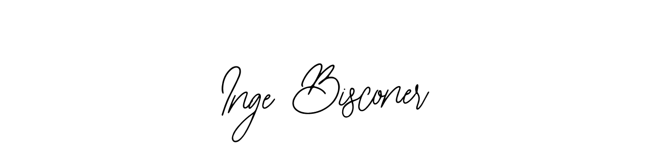 You should practise on your own different ways (Bearetta-2O07w) to write your name (Inge Bisconer) in signature. don't let someone else do it for you. Inge Bisconer signature style 12 images and pictures png