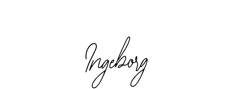 You should practise on your own different ways (Bearetta-2O07w) to write your name (Ingeborg) in signature. don't let someone else do it for you. Ingeborg signature style 12 images and pictures png